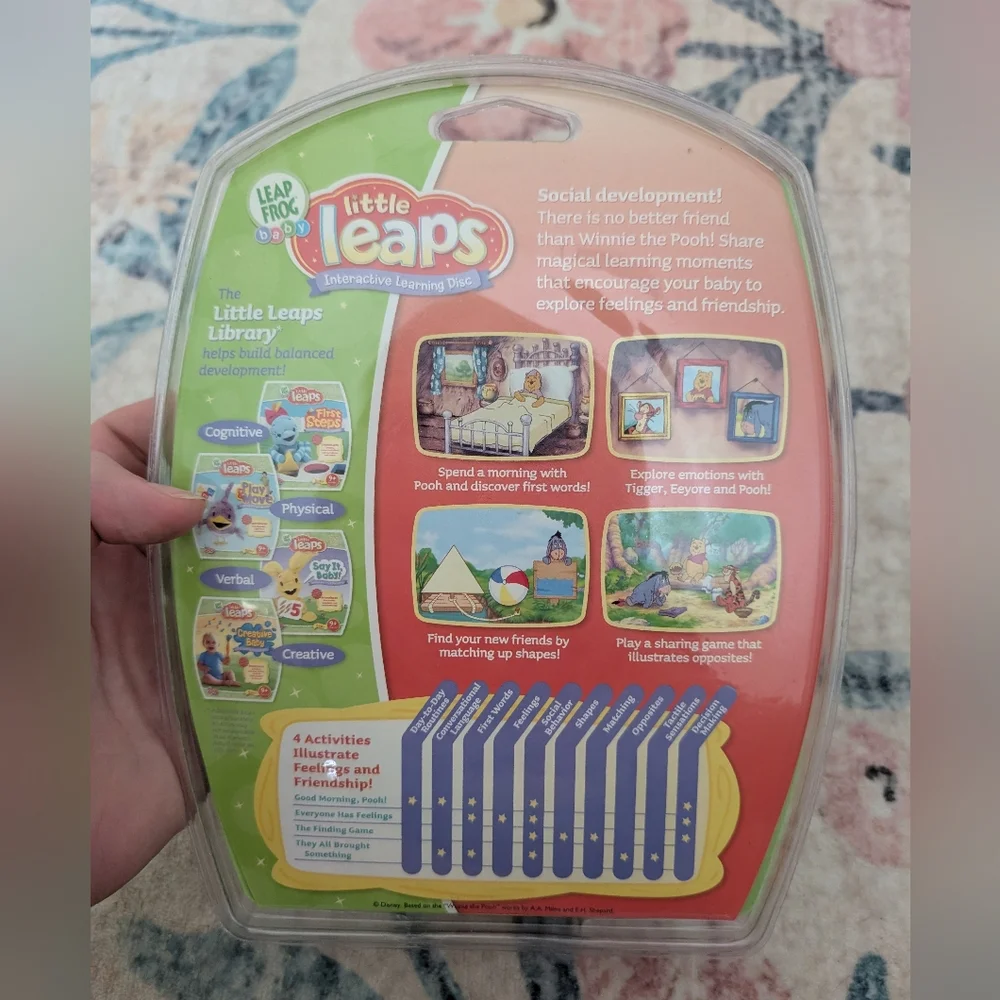 💥3/$24 Leap Frog Little Leaps Winnie‎ The Pooh Game